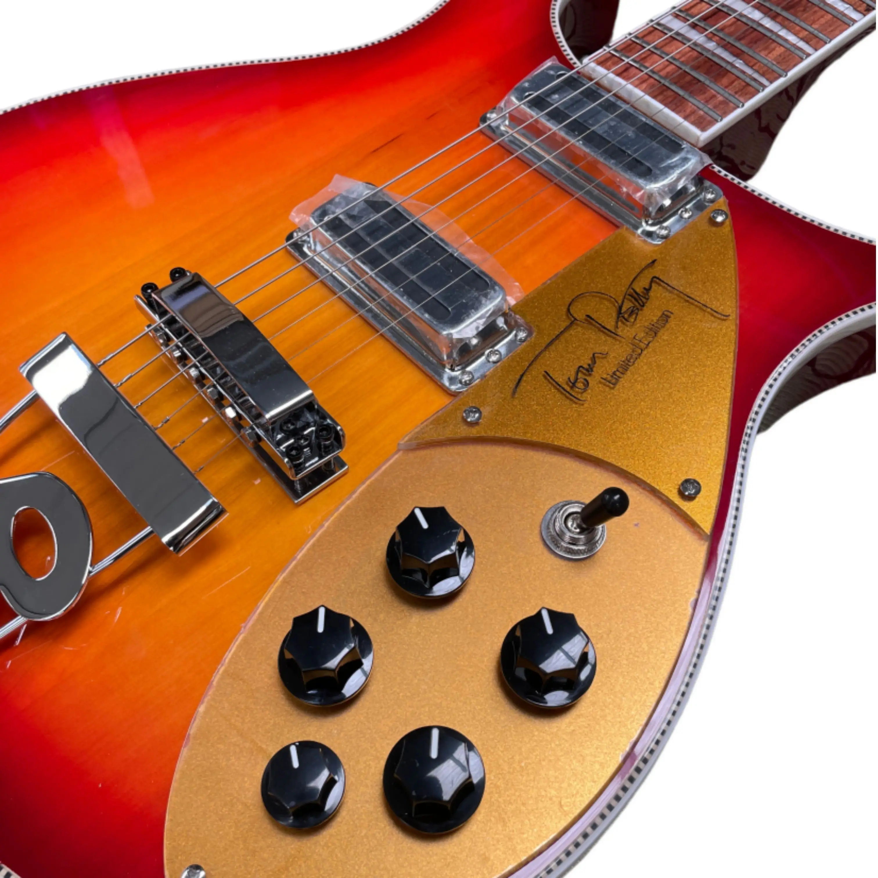 6-String Sunset-Colored Electric Guitar Rosewood Fretboard And Silver Hardware Guitars, Suitable Practice Performance Guitarra