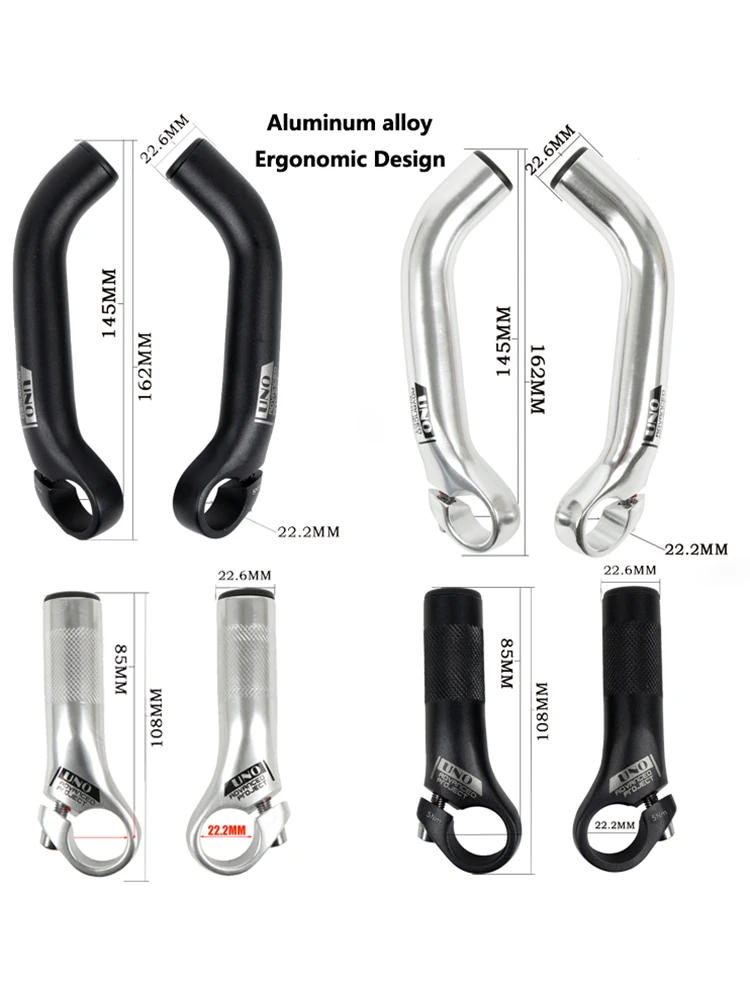 1 Pair MTB Bicycle Bar Ends Alloy Ergonomic Design Road Mountain Bike Handlebar Bar Ends Bike Accessories Bike Hand Rest Bars