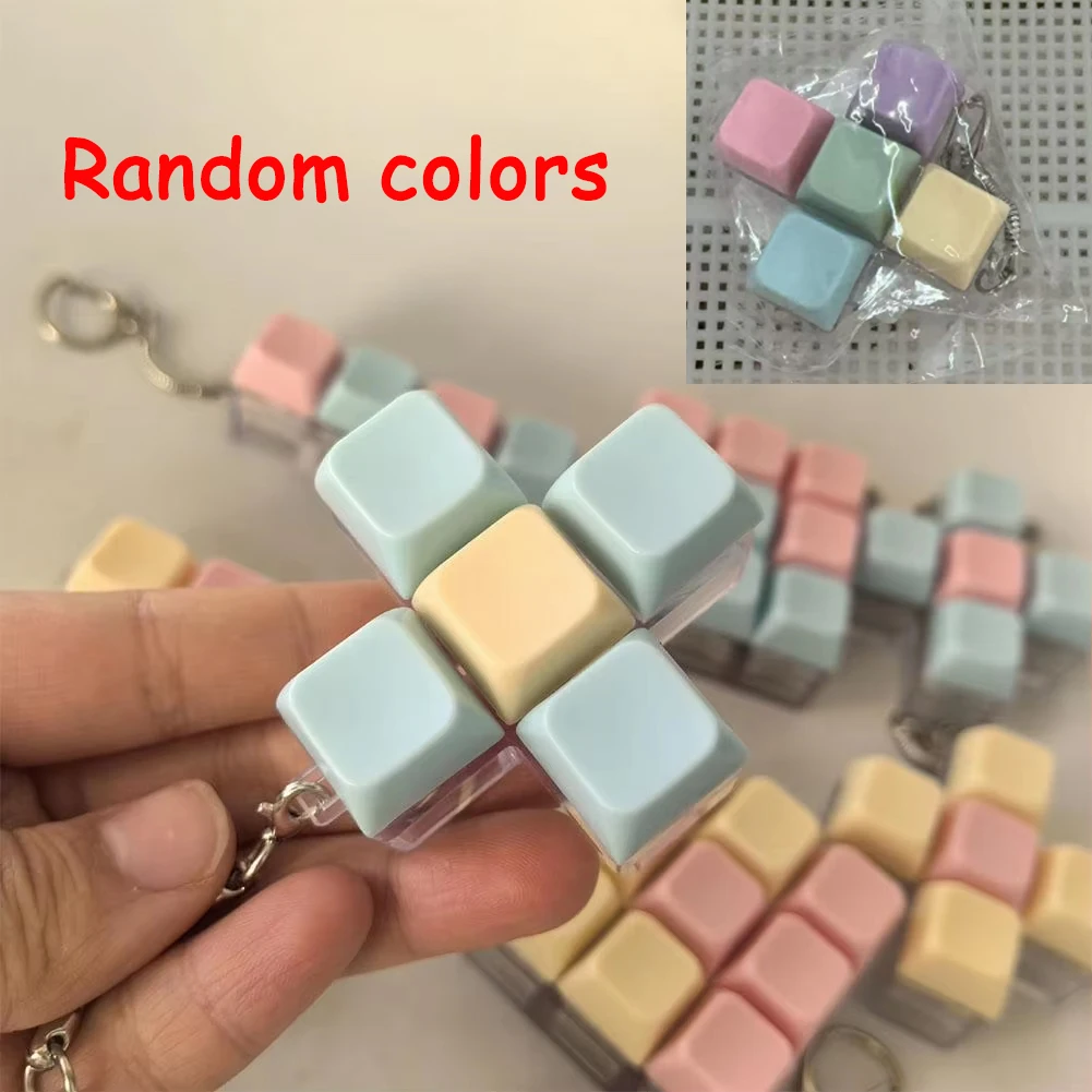 Fidget descompressão 1/4/5/9 teclado chave brinquedo anti estresse dedo teclado jogos para adultos brinquedos antiestresse meninos meninas chaveiro