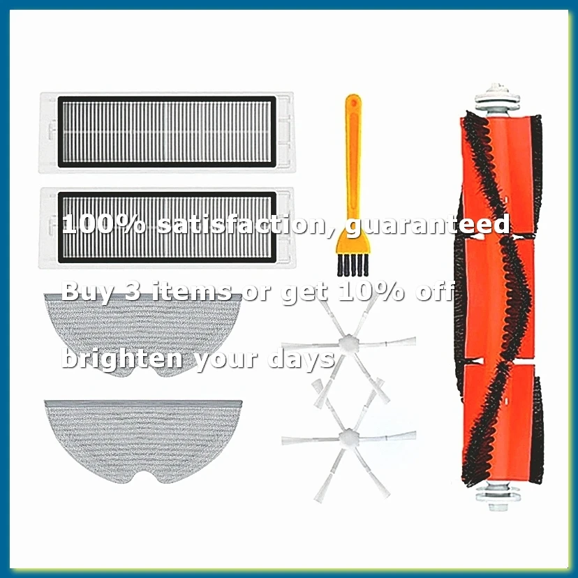 For Mi Robot Mop 2 STYTJ03ZHM Filter Mop Cloth Main Side Brush