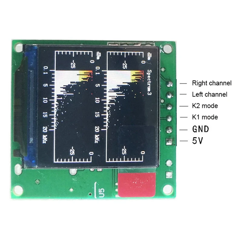 Music Spectrum Display Module 1.3 Inch LCD MP3 Power Amplifier Audio Level Indicator Rhythm Balanced VU METER Module