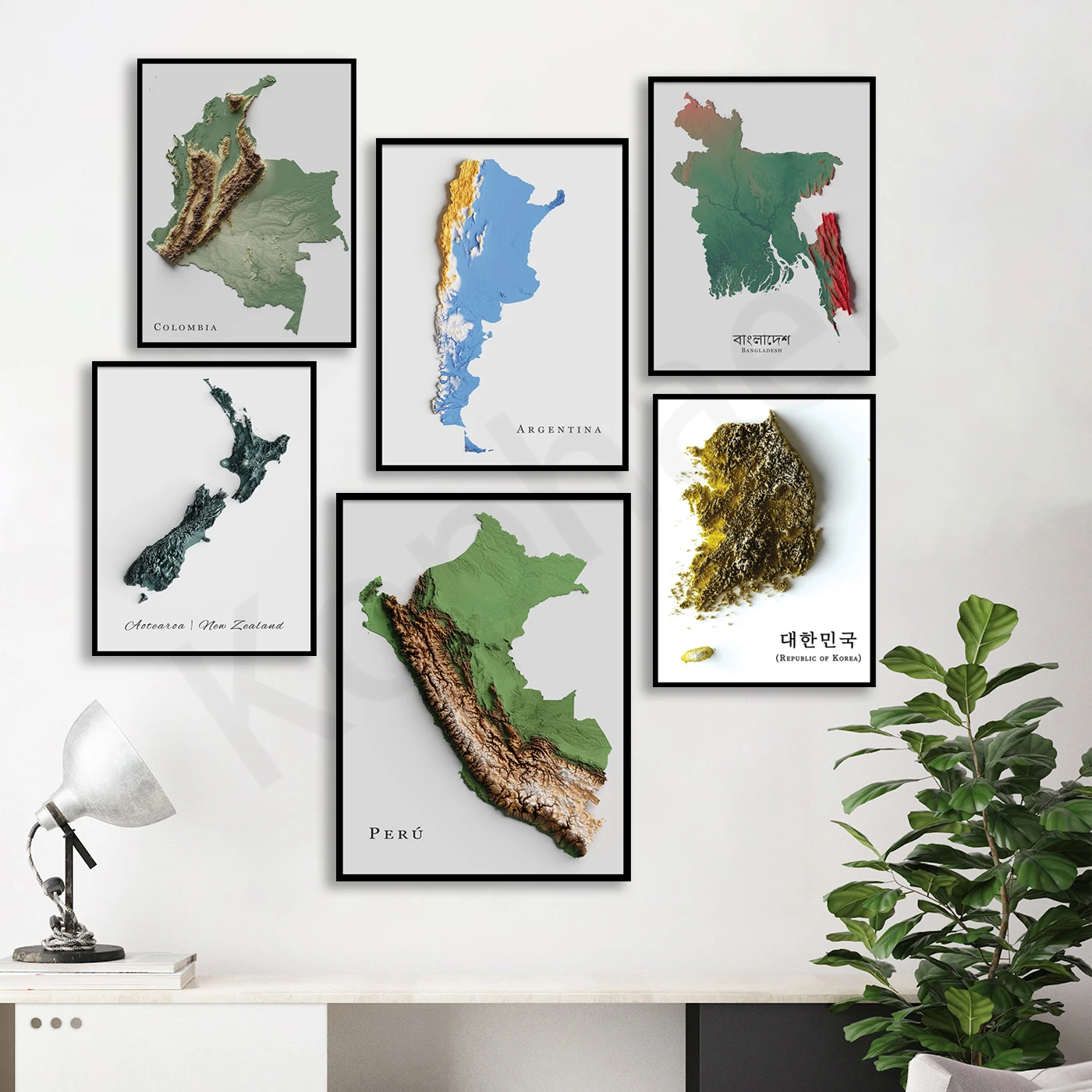 

Peru Colombia Argentina Bangladesh Sri Lanka New Zealand South Korea Madagascar. City Travel Map Poster