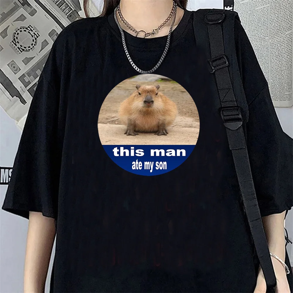 Capibara Capybara top men graphic streetwear Tee male streetwear clothing