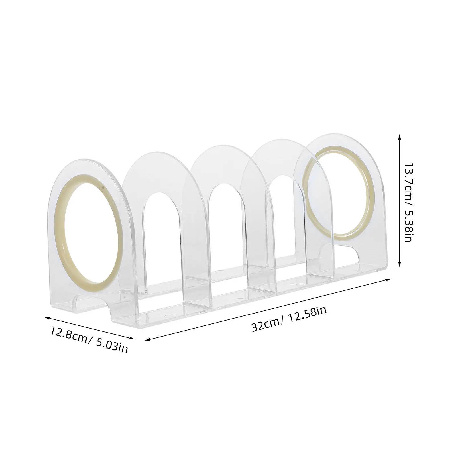 Multifunctional Transparent Desktop Storage Rack Book Stand File Holder for Books Magazines Records Laptops Documents Office