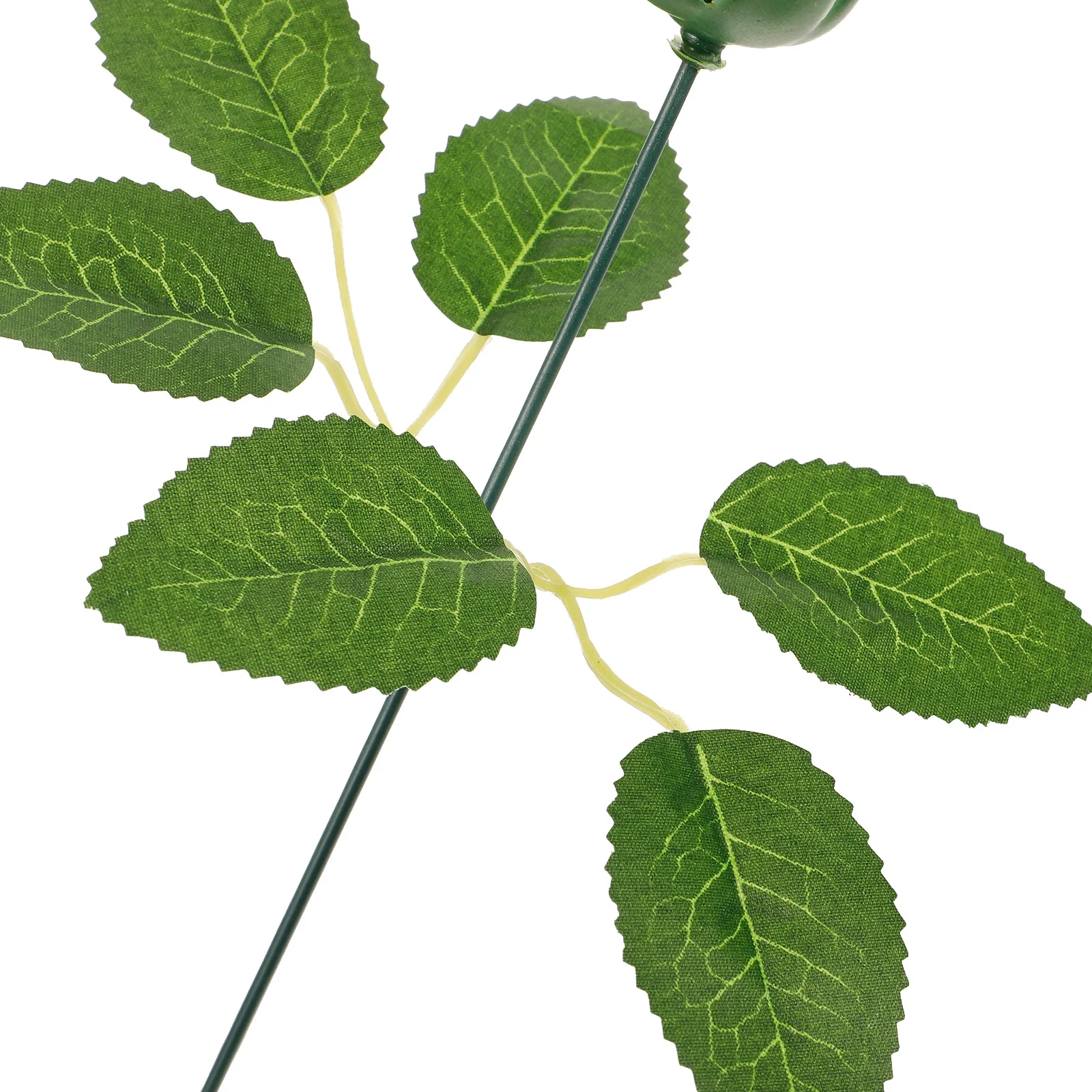 

1Set Fake Flowers Stems Leaves Plastic Calyxes DIY Kit Lifelike Floral Arrangement Accessories for Craft and Soap Flowers