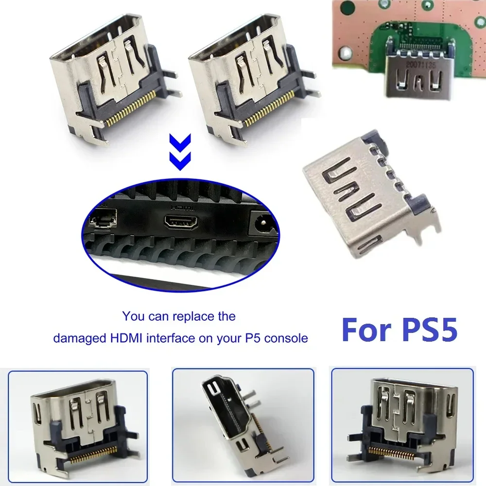 Replacement HDMI-compatible Port Display Socket Jack Connector for Sony PlayStation 4 PS4 Old Fat & Slim Pro Console Interface