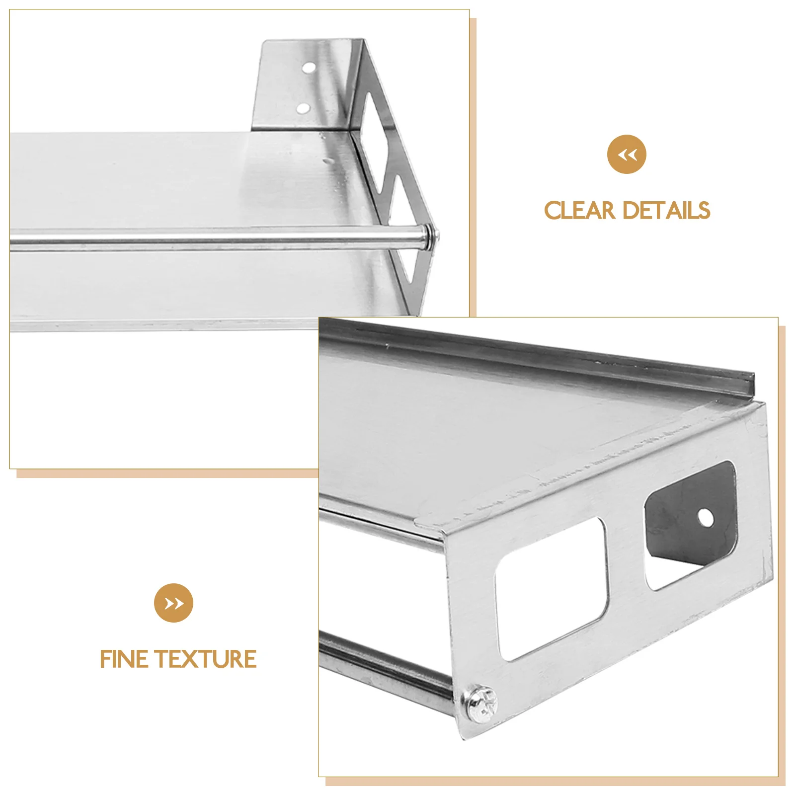

Wall Mounted Spice Rack 50X12 5cm Stainless Steel Kitchen Shelves ganizer Pantry Shelf Hanging Rack for Wall Oil Salt Pepper