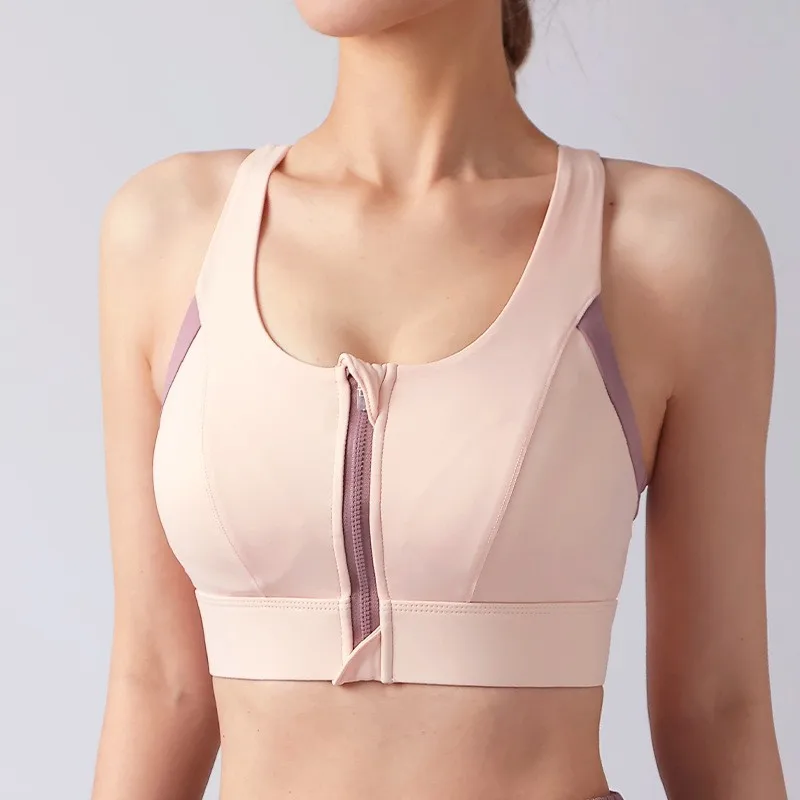 Reggiseno sportivo traspirante da donna, imbottito antiurto, ad alto impatto, palestra, corsa, fitness, doppio strato, reggiseno sportivo per yoga senza cuciture