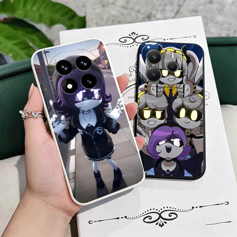 M-Murder D-Drones Uzi Doorman Soft Phone Case For Xiaomi Redmi Note 12 13 14 15 Pro Plus + 12S 11S 4G 11T 5G Black White Couple
