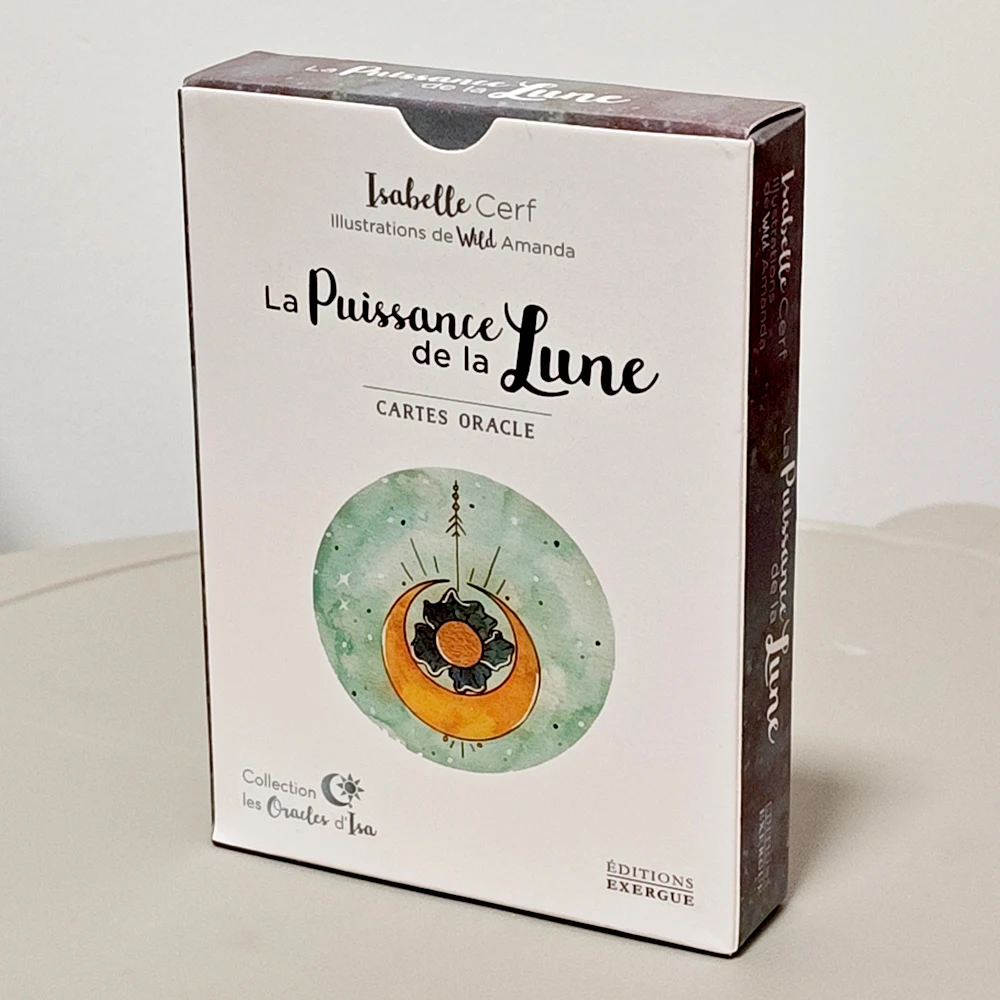 La Puissance De La Lune Oracle 42 cartes d'alimentation Moon en langue française 10.5*7.5cm pour la guidage spirituelle et émotionnelle