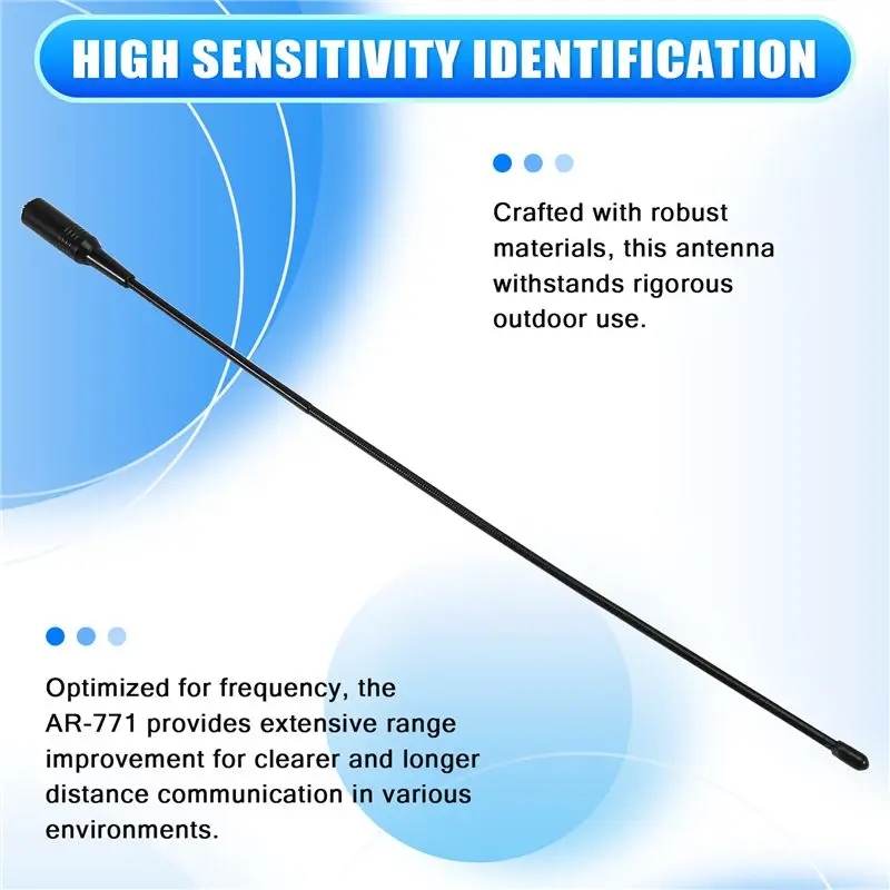 Y44A AR-771 Whip Antenna UV Dual Band, Walkie Talkie Antenna for Handheld Portable Radio, Enhanced Signal Reception