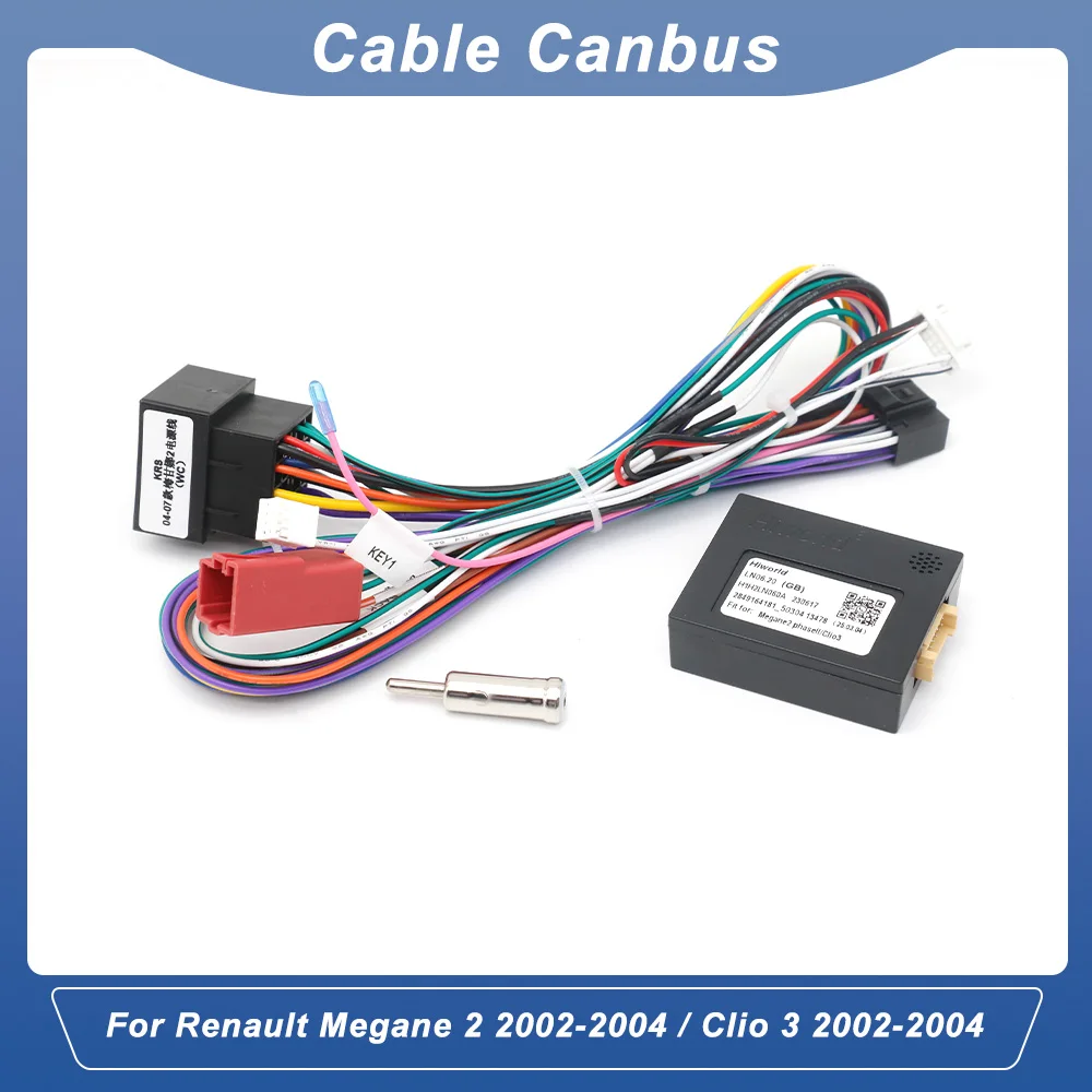 16Pin Car Android Stereo Radio Power Cable Canbus Wiring Harness Adapter for Renault Megane 2 2002-2004 / Clio 3 2002-2004