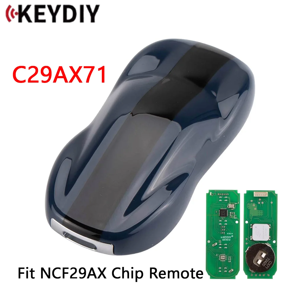 1PCS KEYDIY C29AX71 Smart Keys Titanium Gray No Buttons For NCF29A NCF2953 NCF2954 Chip Car Keys Works For KD-X4 English Version