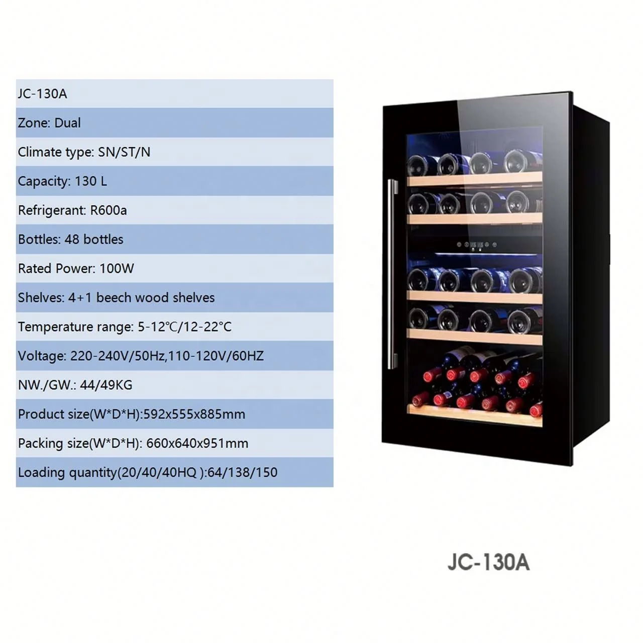 Tempered Glass Door Compact Wine Cooler Wine Cabinet Wine Refrigerator Display Mini Refrigerators for Home