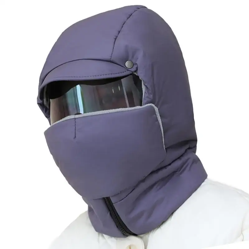 652F Unisex-Skimaske, winddicht, Vollgesichtsbedeckung, Skimütze mit Schutzbrille, Radfahren, Kopfbedeckung