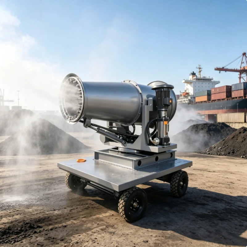 50m Anti Rust Stainless Steel Nozzle Mist Cannon Diesel Trailer Type Sand Yard Dust Suppression Machine