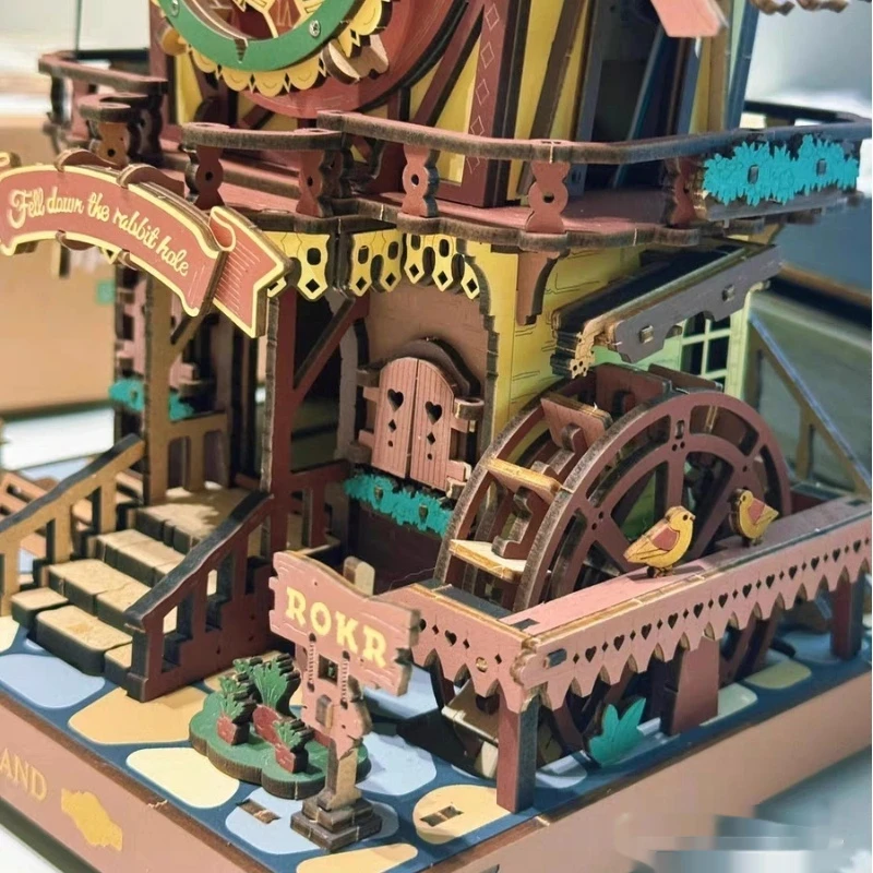 Puzzel en handen op activiteituo Ke Bu Gu vogelklok universeel cadeau voor jongens en meisjes handgemaakt creatief houten gemonteerd