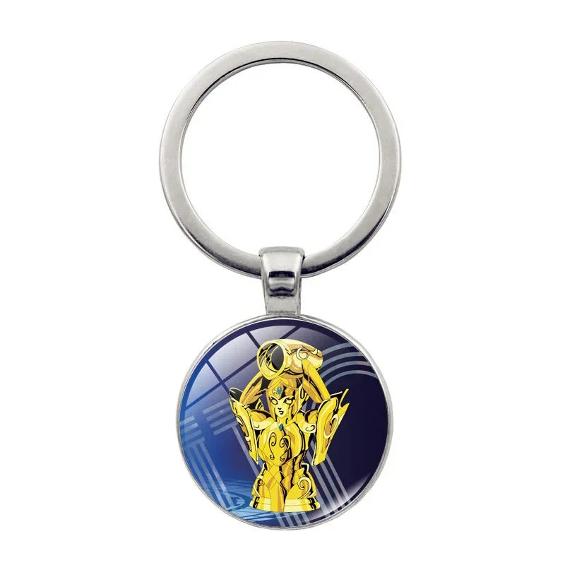 Constellations Keychain Aries Sagittarius Leo Capricorn Art Photo Glass Cabochon Keyring Car Key Ring Men Gift