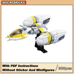 MOC-182499 Space War Y Bomber Interstellar Wing Fighter Technical Weapon Building Blocks Assembly Model Bricks Toys For Adults