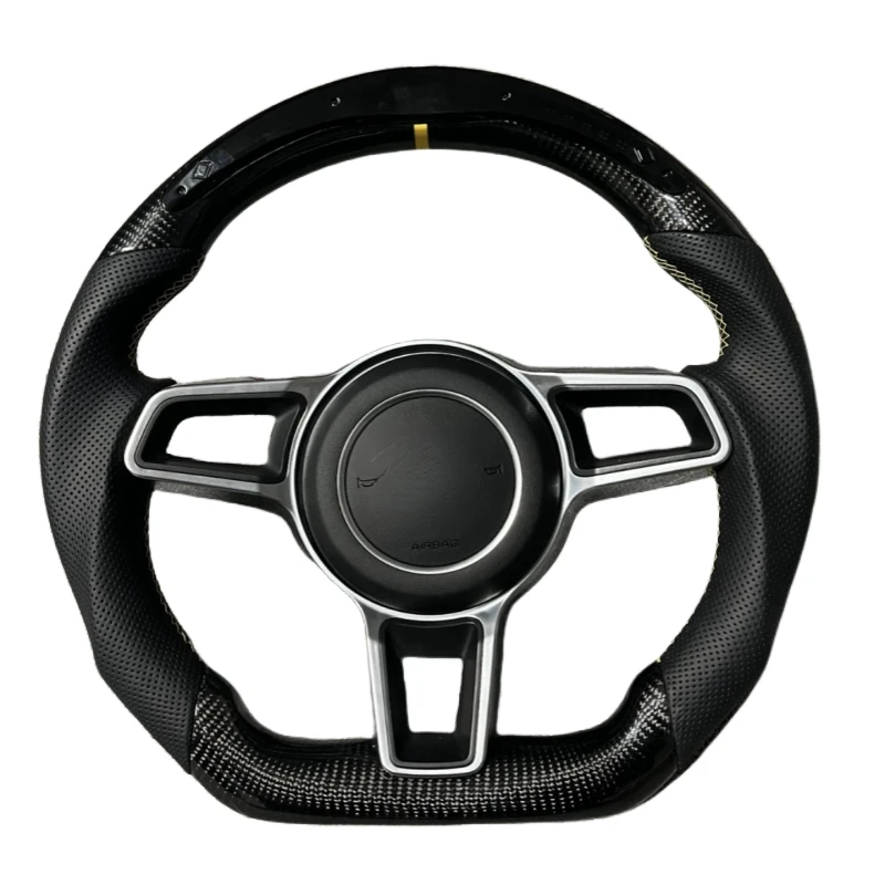 

Customized Steering Wheel Upgrade Fit For Porsche Panamera Macan Cayenne 918 911 718 970 971 958 LED Carbon Fiber Steering Wheel