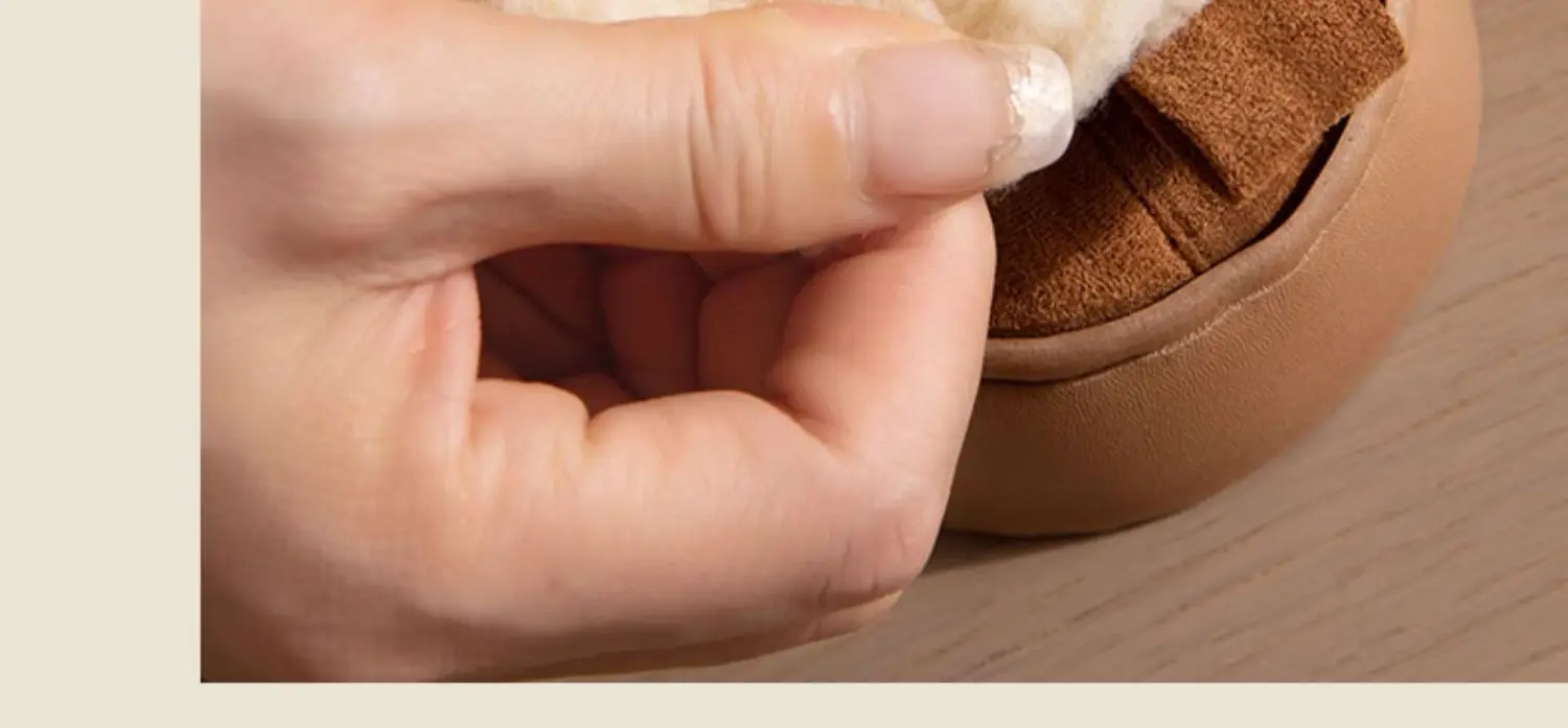 Shevalues Verstellbare, mit Fleece gefütterte Baumwollschuhe für Damen, rutschfeste Outdoor-Hausschuhe, Winter-Slipper, flauschige, gemütliche, warme Schuhe – Detail 11