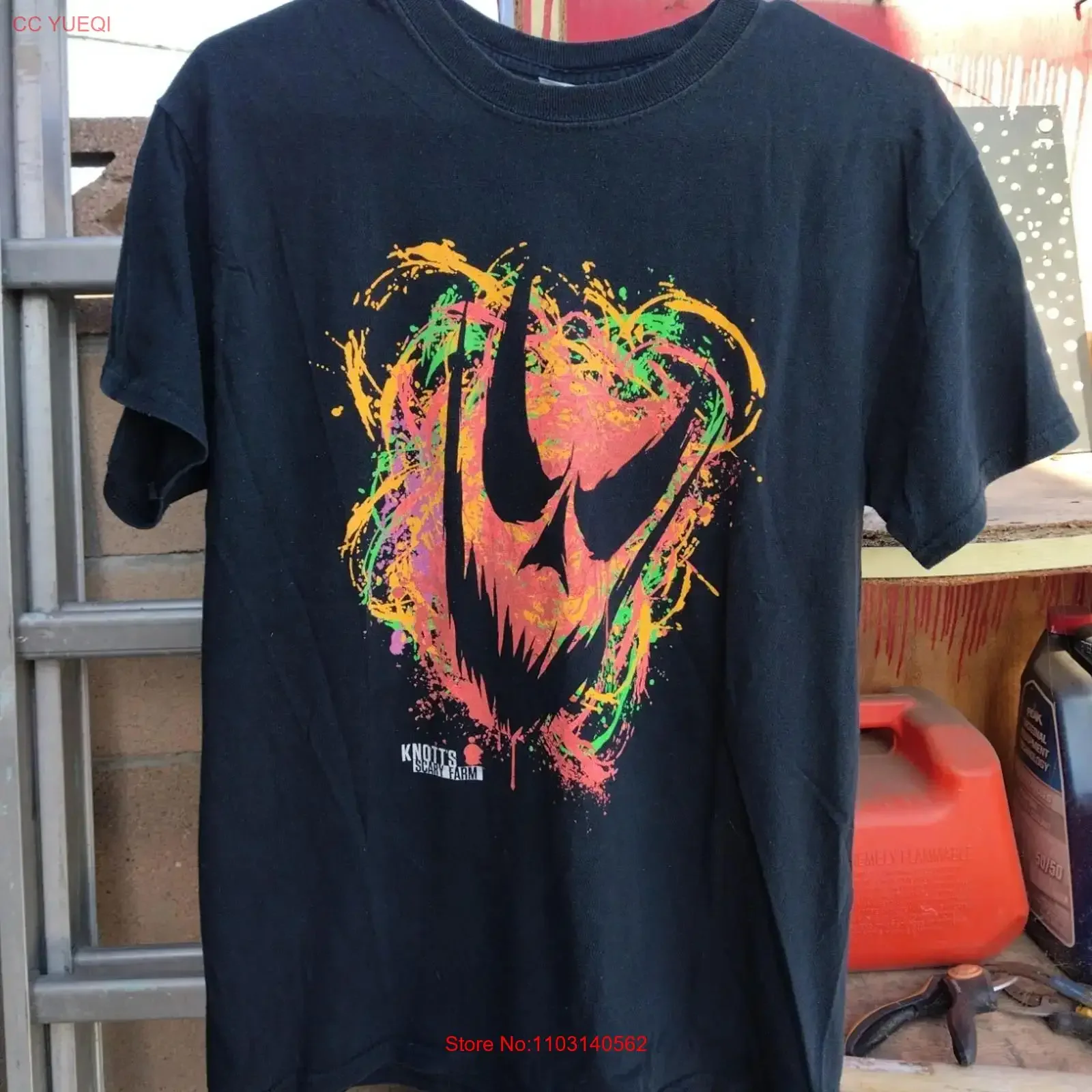 

Knott s Scary Farm Halloween Pumpkin Y2K Vintage T SHIRT Medium vintage Washed Top For Everyday Wear streetwear Versatile