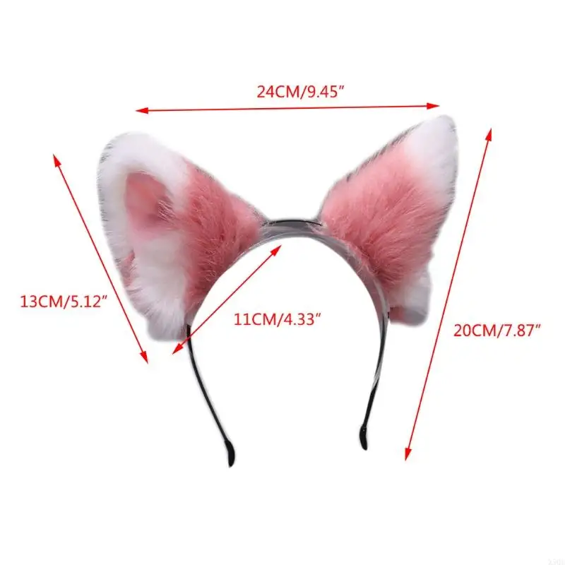 Frauen realistische pelzige tierische Ohren Stirnband Anime Cosplay Hair Hoop