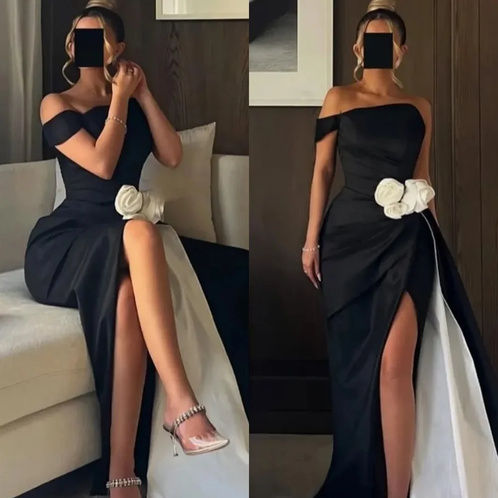 

Customized Elegant One Shoulder Sleeveless Evening Dress High Quality Jersey Prom Dresses Temperament Bridal Party Gowns