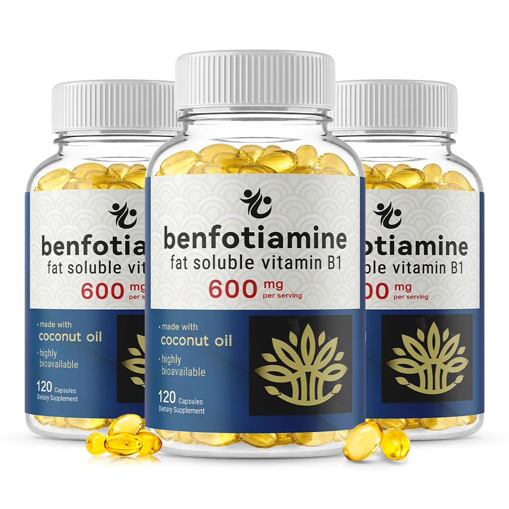 Benfotiamine Capsules - Support Cellular Wellness, Promote Healthy Nerve Function, Fat-Soluble Vitamin B1 for Men & Women