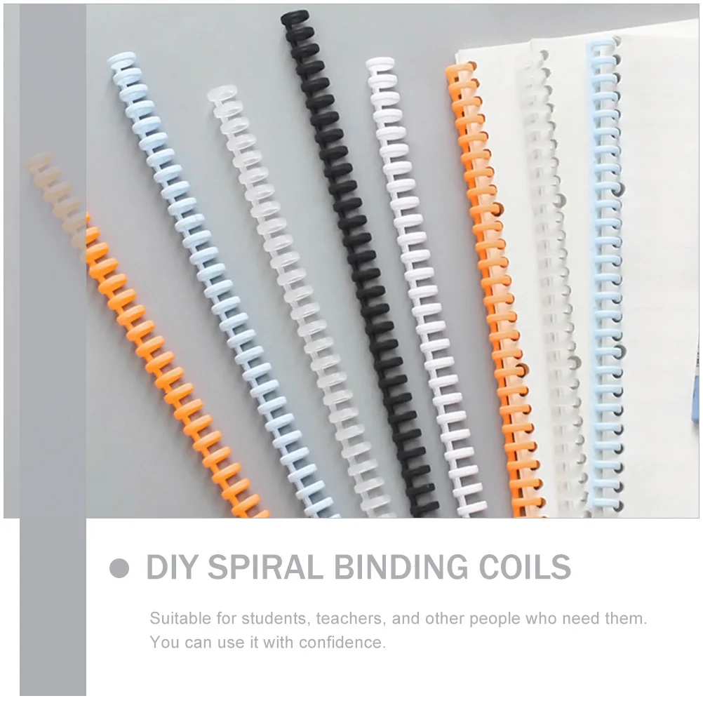 Segmented Binder 30 Hole Ring Decorative Spiral Binding Coils Notebook Rings Plastic