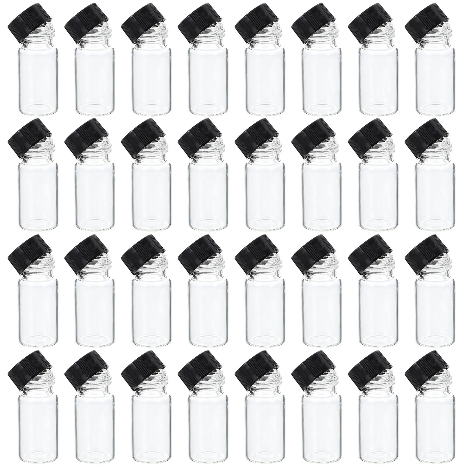 

100 Pcs Travel Bottles for Toiletries Mini Small Clear Glass Sample Containers Perfume Empty Size