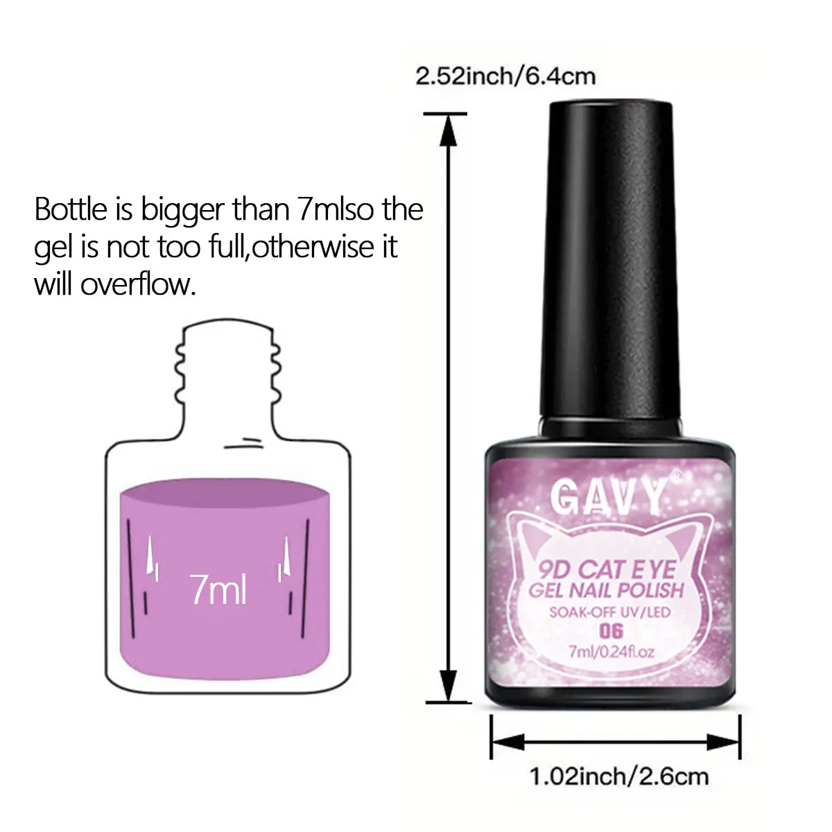 ชุดทาเล็บเจล Cat Eye GAVY 6 ชิ้น พร้อมเอฟเฟกต์โฮโลแกรม ต้องใช้ UV LED สําหรับการบ่ม ออกแบบมาเป็นพิเศษสําหรับผู้หญิง