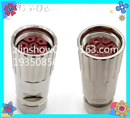 1pcs M23 connector compatible with  S120 servo motor power cable, 6-core and 8-core plug 0LU00