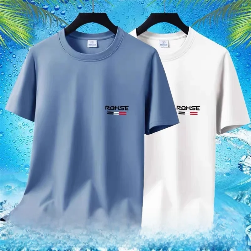 

Ice Silk Qui Dry ort Sve T-irt Men's Summer Thin Loose f Sve Body irt Trendy Breathable Lightweight Casual Top