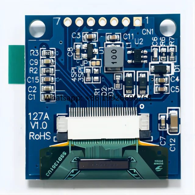 100% tested 1.27'' 1.27inch  128x96 full color oled display module ssd1351 driving IC with PCB board 2~4 mounting holes