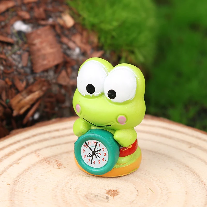 1:12 Dollhouse Miniature Cartoon Doll Clocks Frog Alarm Clock Model Furniture Accessories For Doll House Decor Kids Toys Gift