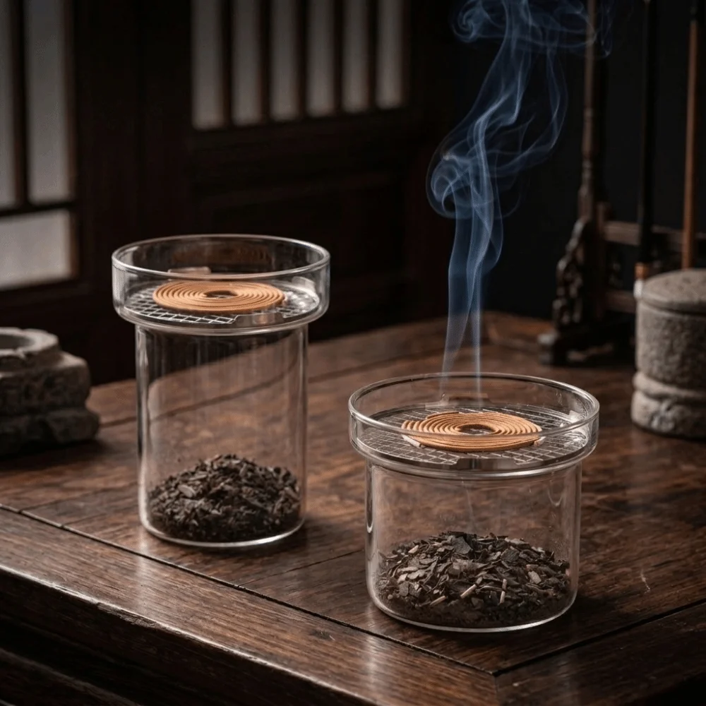 High-Temperature Resistant Incense Burner Anti Dust Glass Aromatherapy Stove Minimalist Metal Filter Screen Fragrance Censer