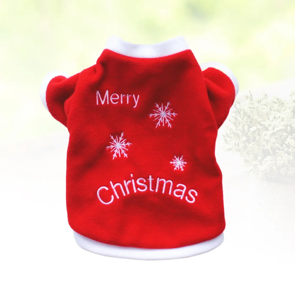 

Christmas Pet Dog Clothes S Snowflake Stylish Design Comfortable Durable Easy on Outdoor Activities Photo Taking