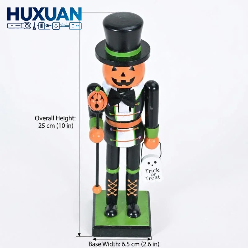 Halloween Wooden Nutcracker Wooden Nutcracker Figures Holiday Decor Goody Bag Fillers Spooky Decor Figurine for Home Display