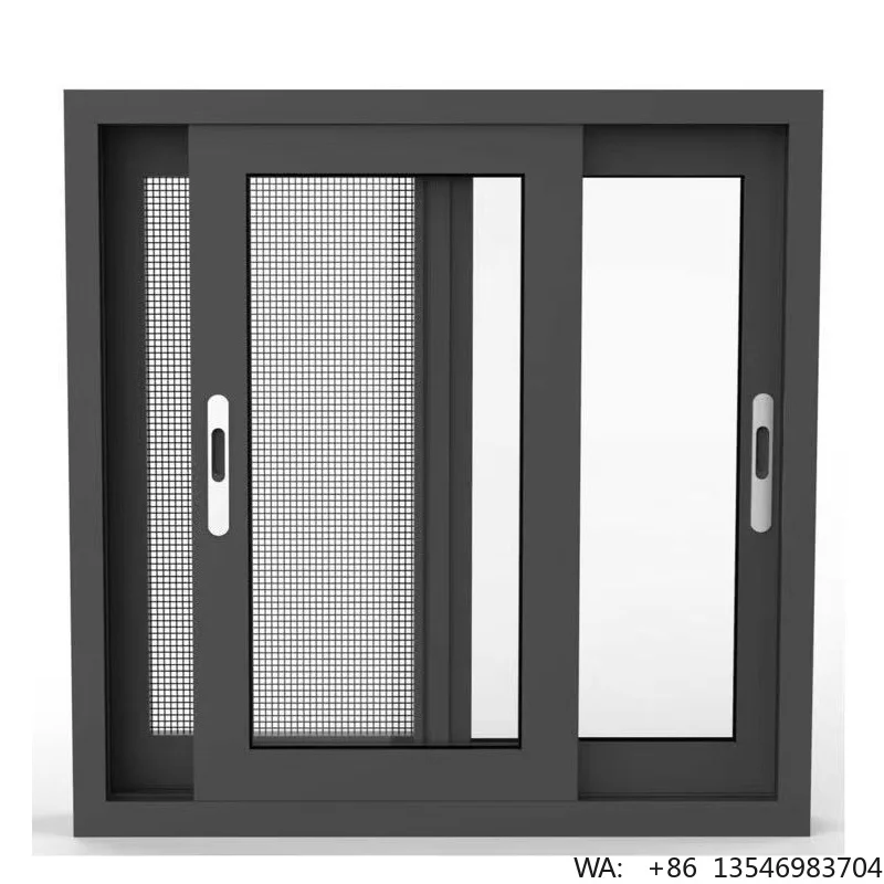 

Waterproof residential windows with double tempered glass and hot broken aluminum frame sliding system windows bedroom window