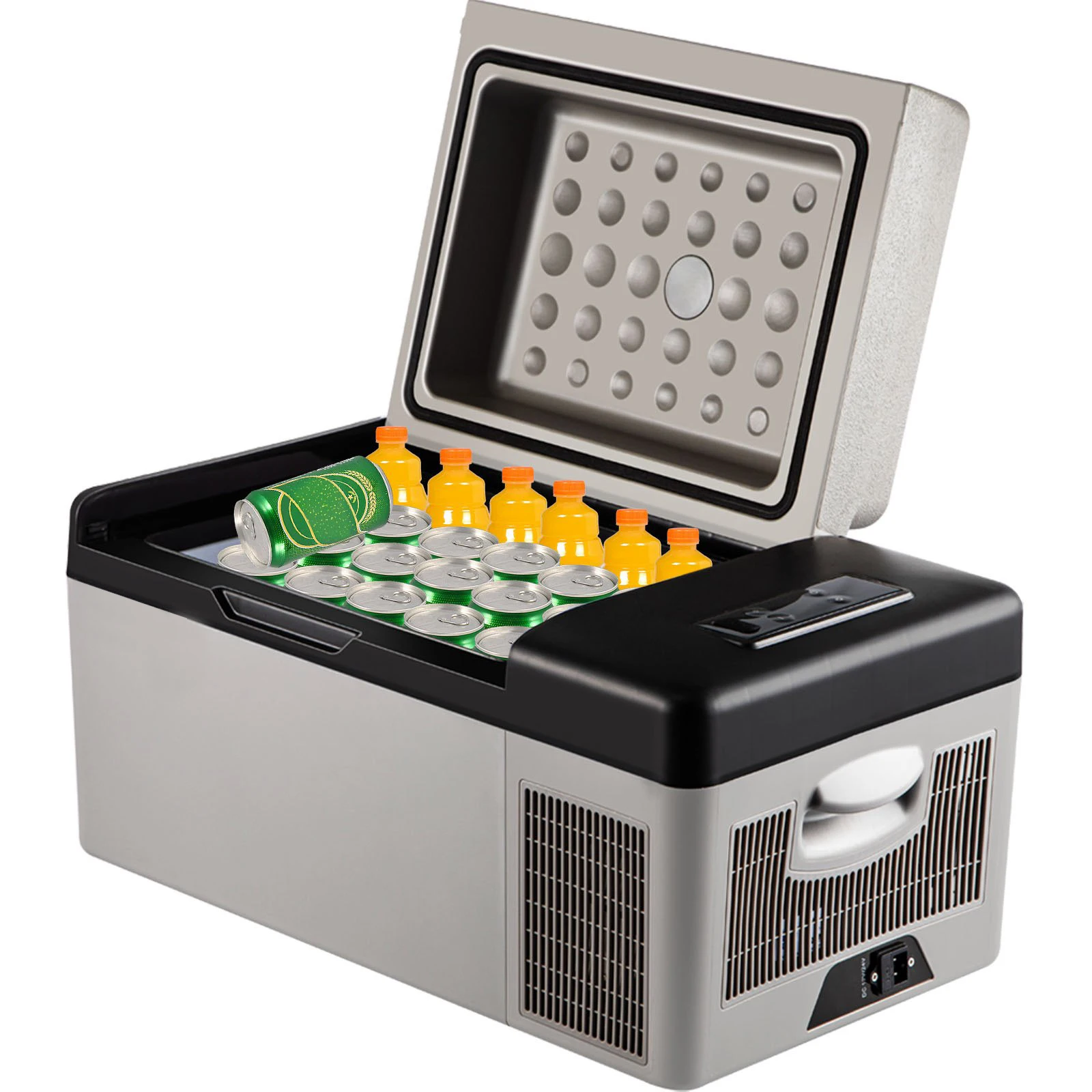 VEVOR Control de aplicación de refrigerador portátil de 21 cuartos y 12 voltios (4 ℉ ~68 ℉ ) Refrigerador eléctrico del refrigerador del coche con 110-240v CA para acampar