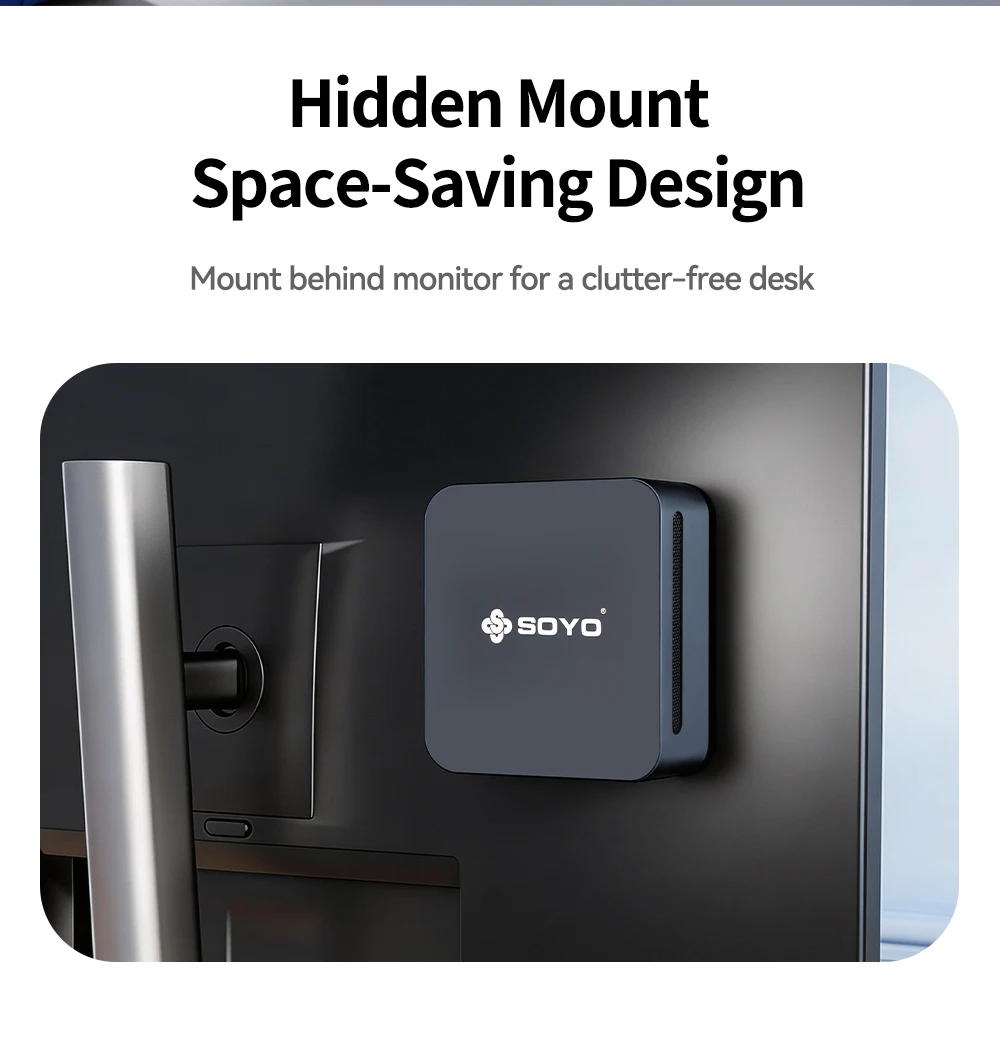 SOYO Mini PC Y5 Power Intel Core I7 8th Gen CPU 16GB DDR4 512GB SSD Windows 11 Pro Mini Desktop Computer WiFi5 BT4.2 Dual 4K Display Gigabit RJ45 LAN USB3.0 Mini for Home Office