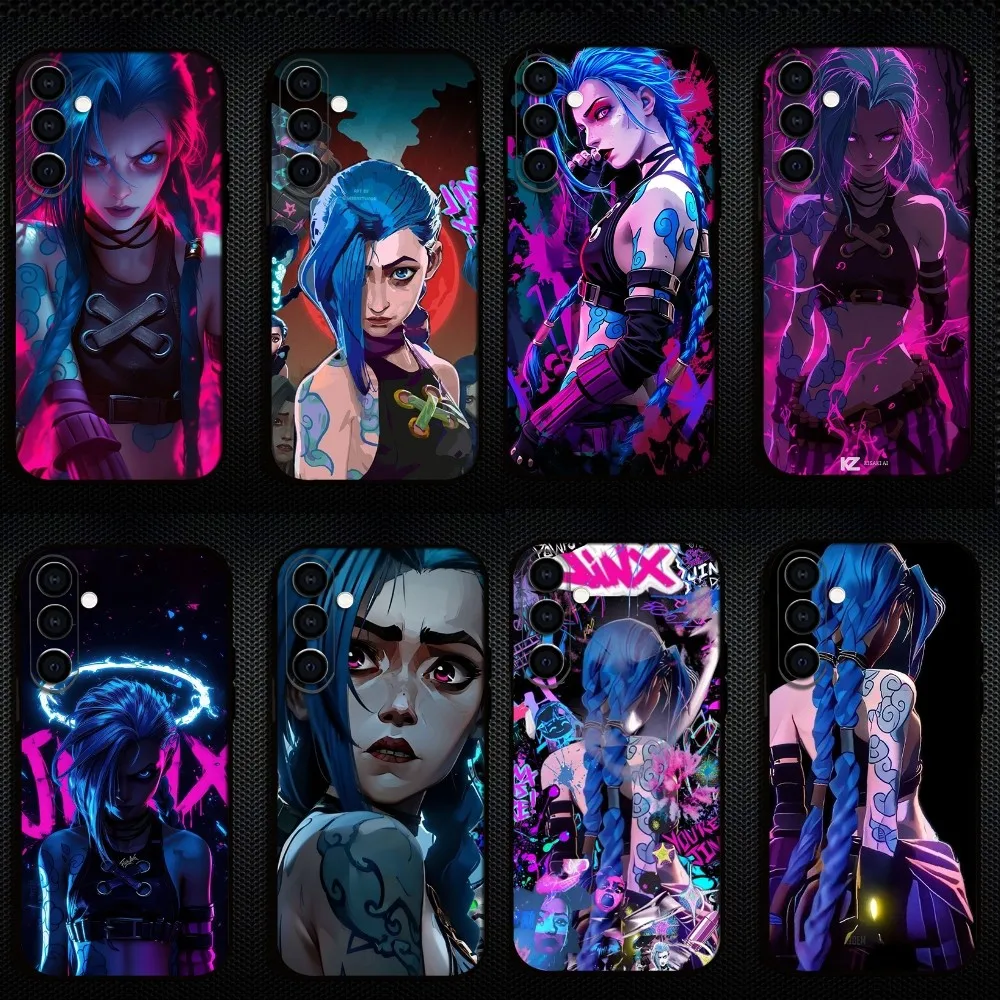 

Areane Anime Jinx Vi Phone Case For Samsung Galaxy A73/A72/A71/A70/A53/A52/A51/Others Soft Black Shell