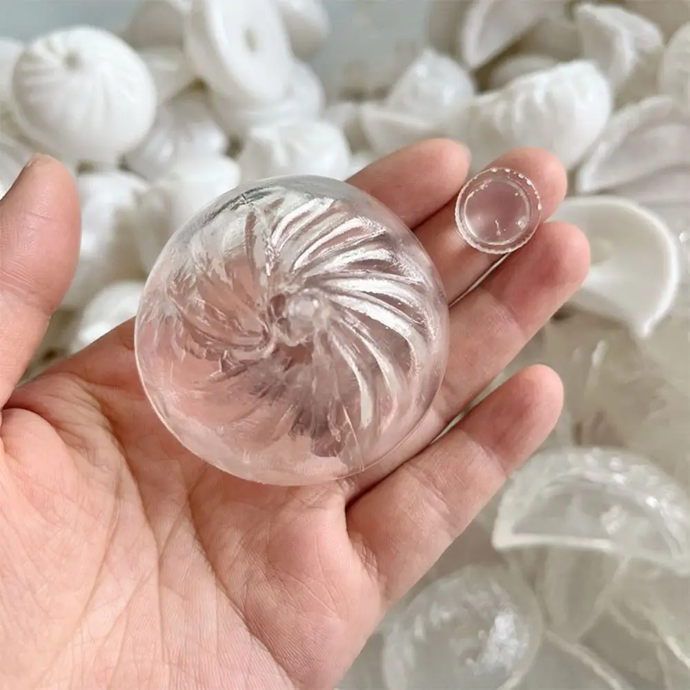 Slow-rebound Blank Craft DIY Steamed Bun Sensory Fidgets With Plug Dumpling Squishy Soft TPR Simulated Food DIY Empty Ball Skin