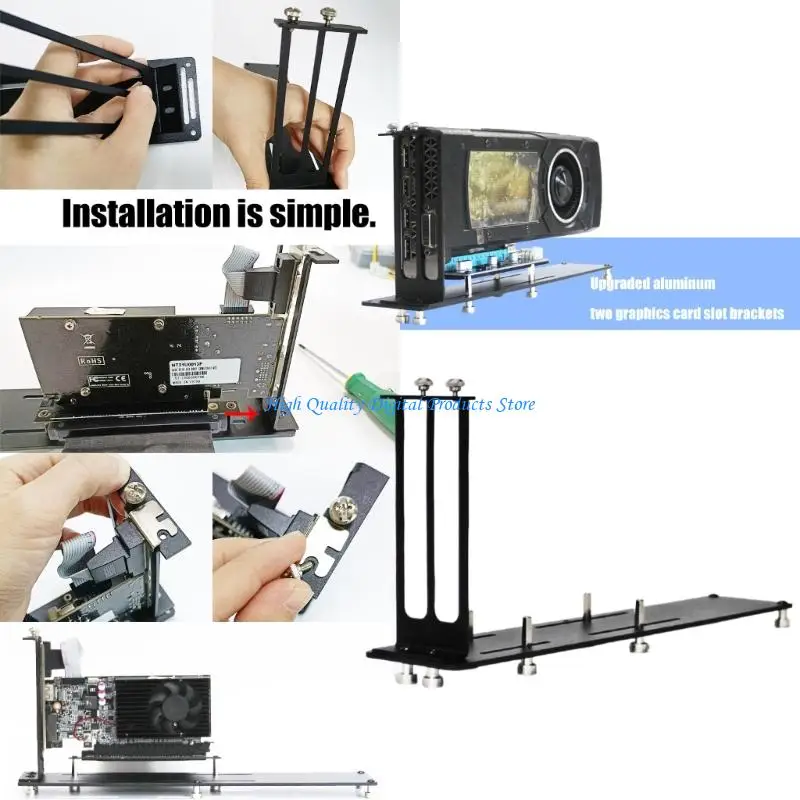 

U2JE Metal Graphics Card Stand For 4060 Graphics Cards Easy Installation Optimaled Heat Dissipation
