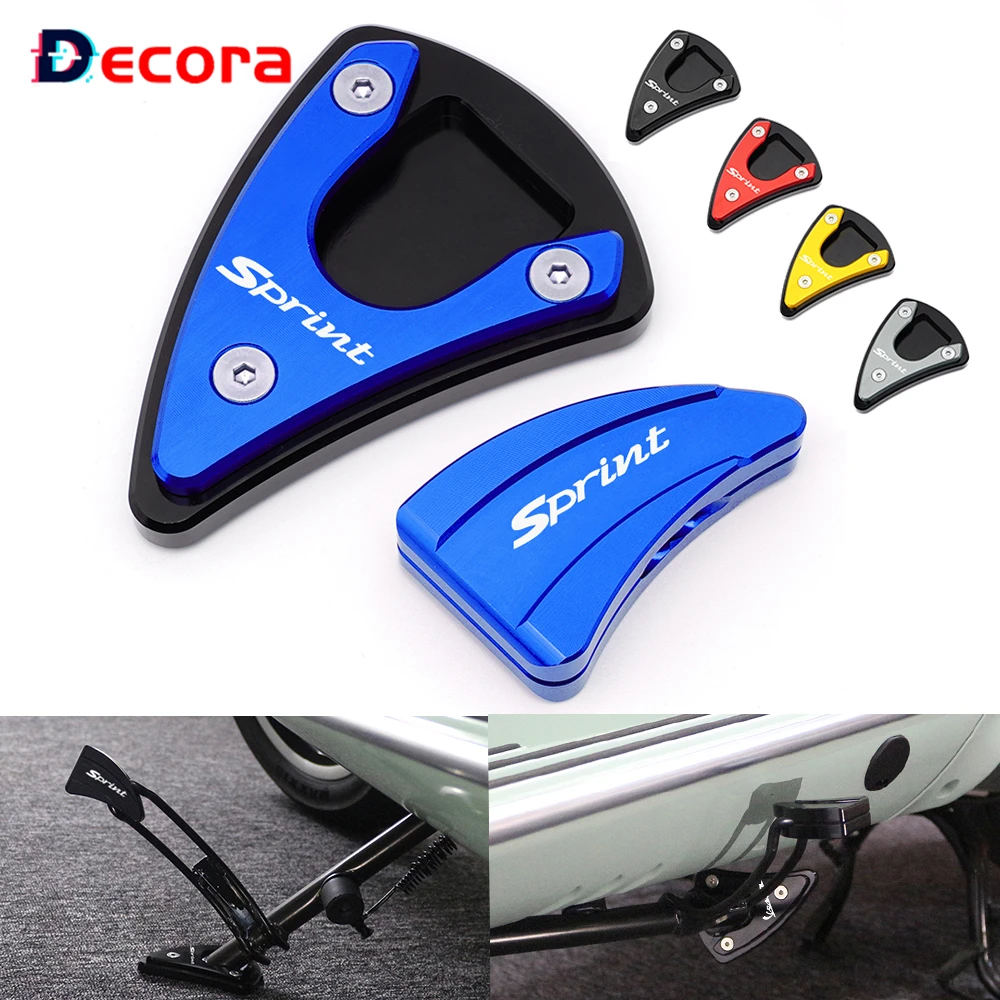 For Vespa Lx Lxv Sprint Primavera 150 Lx150 Sprint150 Kickstand Enlarger Kick Sdand Pad Side Stand Extention Extender Moto Parts