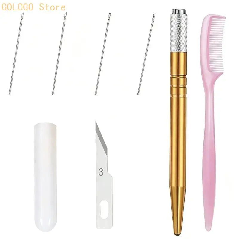 Metal Rooting Pen Tool Set for Detail Repair with Blade and Cap D0LD