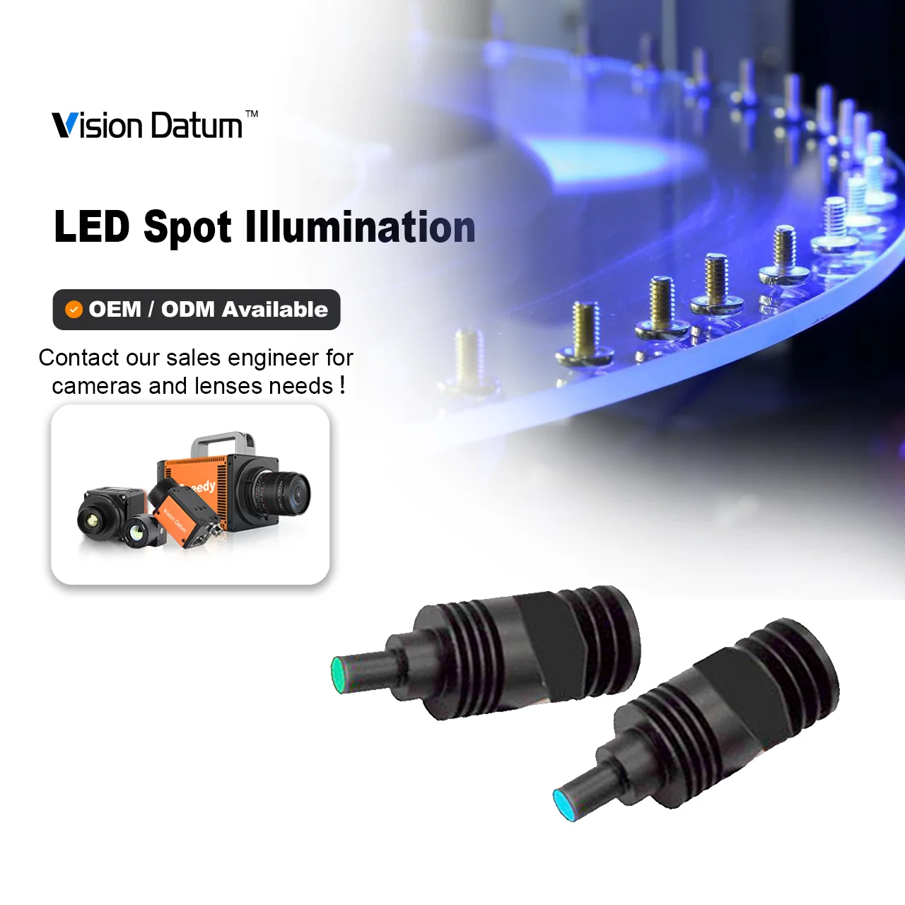 Professional Lighting Solutions LED Spot Illumination For LED Die Bonder Chip Inspection Mark Points Location Vision Datum