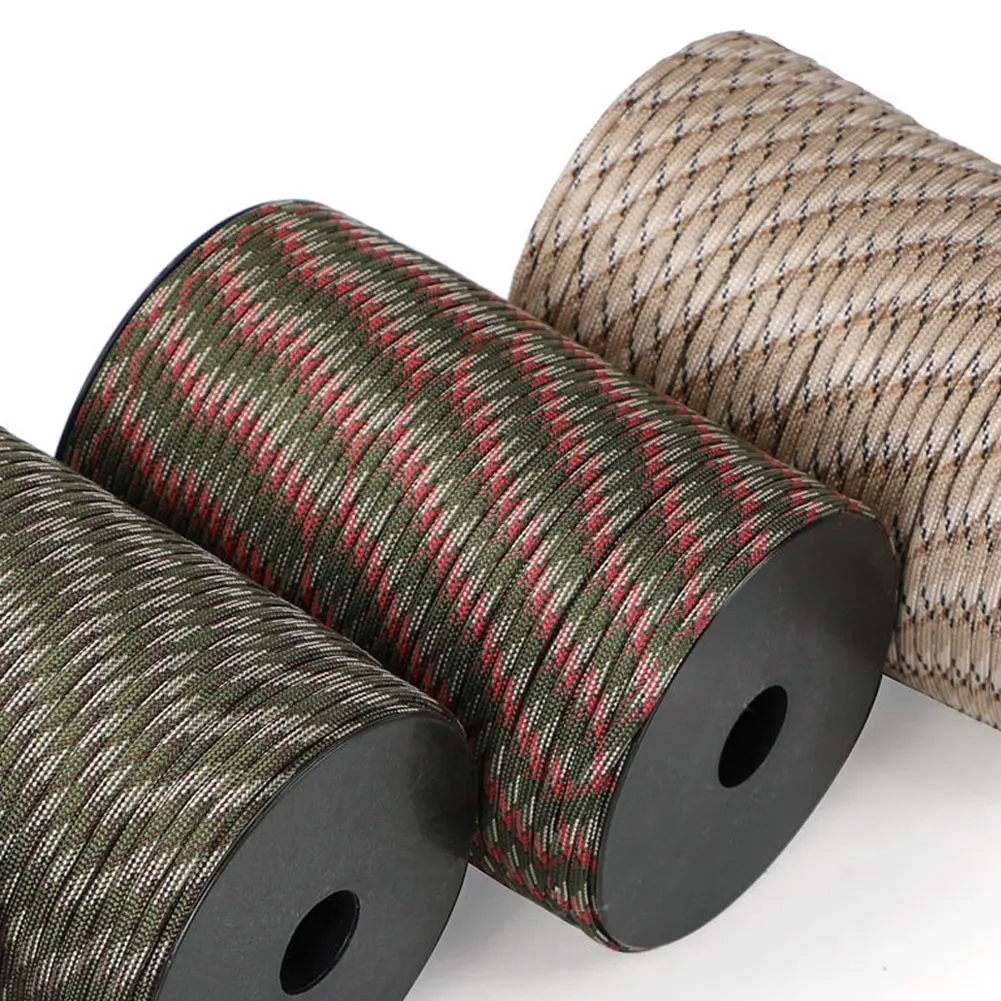 

9 ядер 550 паракордный шнур 100 м 328FEET диаметром 4 мм для кемпинга на открытом воздухе, ремешок для выживания, парашютная веревка, аксессуары для походной палатки