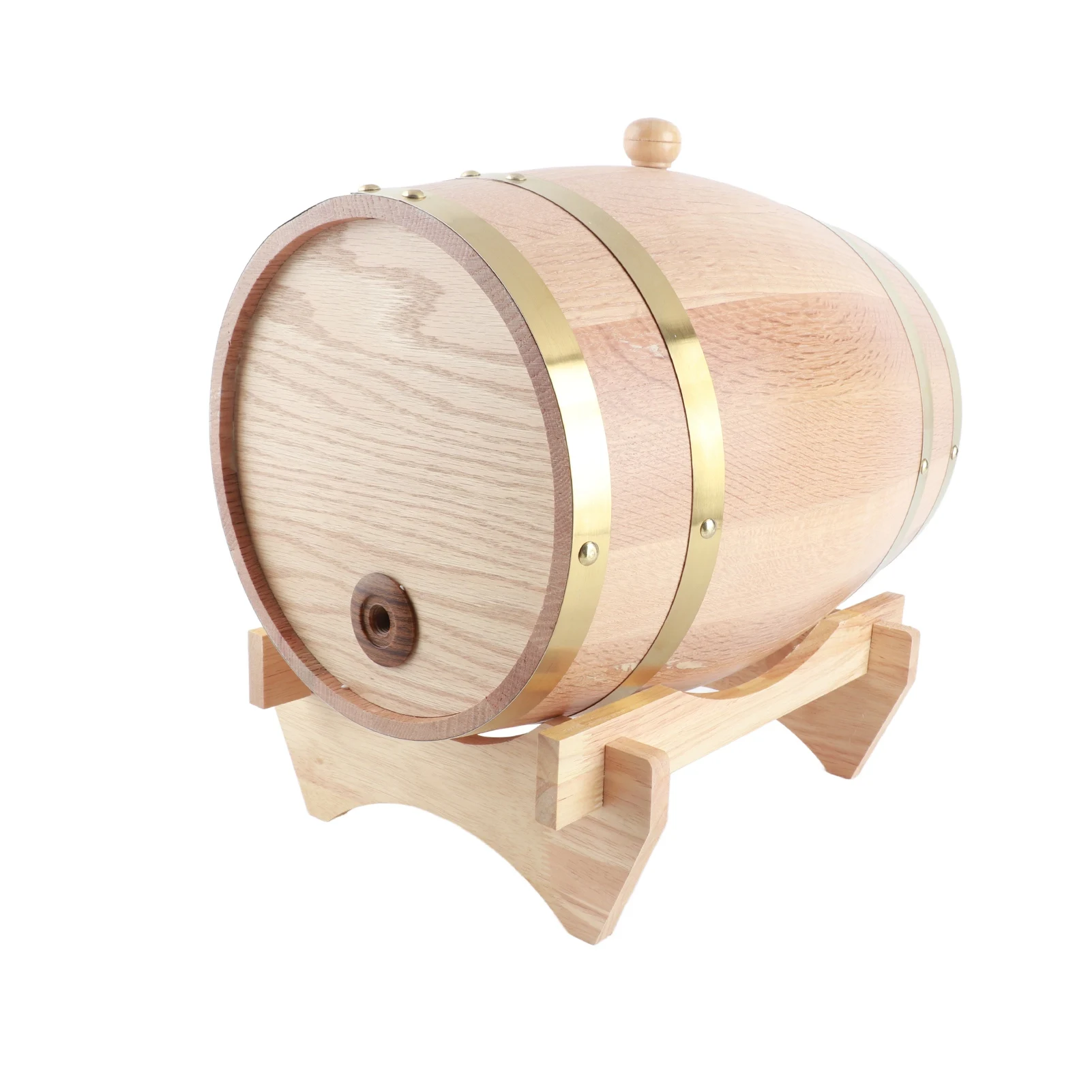 

10L Vintage Wood Timber Wine Barrel Dispenser for Tequila Whiskey Bourbon